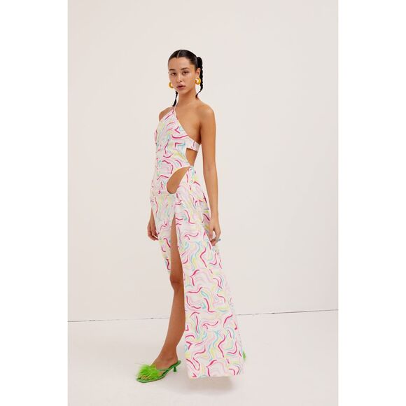 NWT FOR LOVE & LEMONS PALMER MAXI DRESS SIZE S $269 - Picture 2 of 16